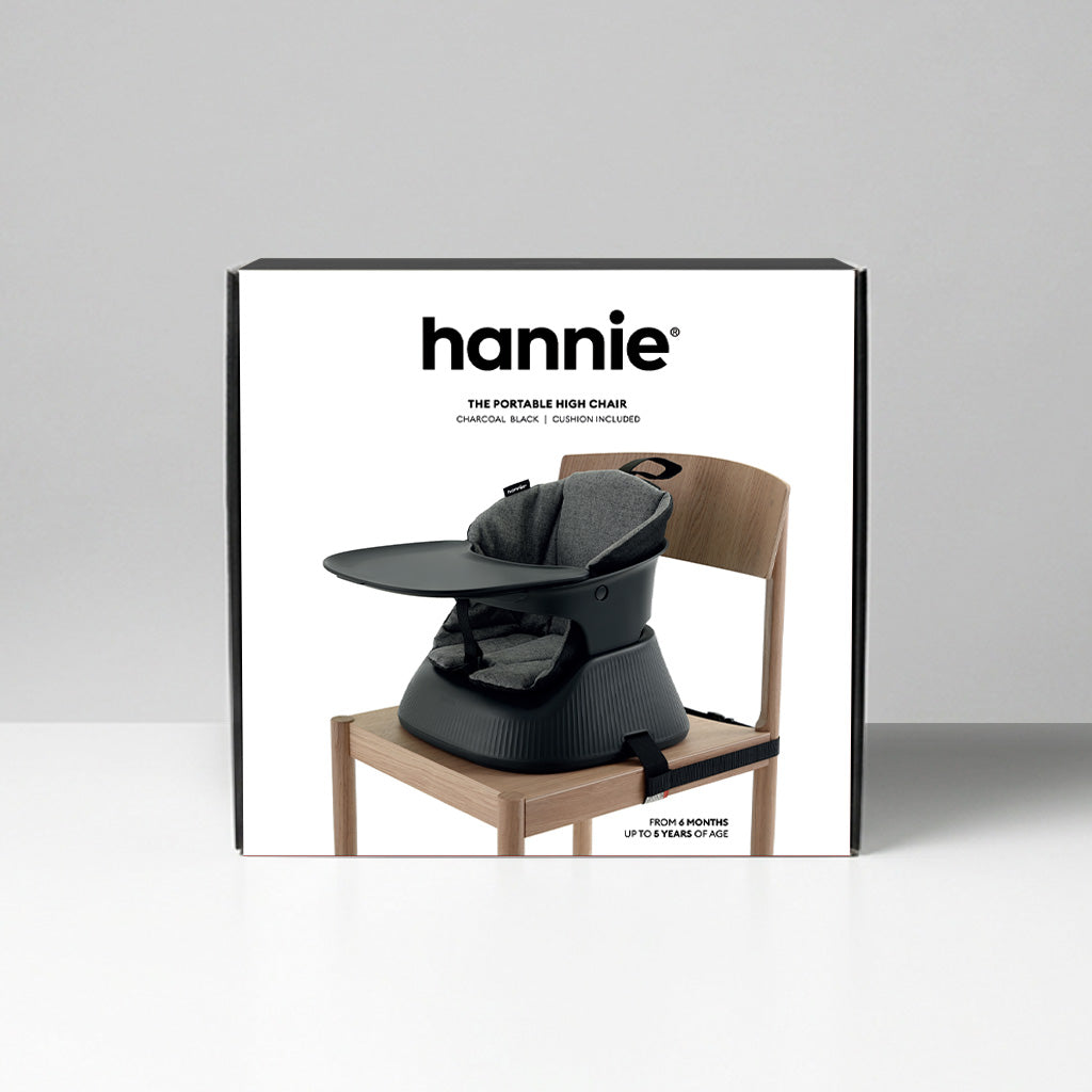 Premium Portable High Chair - Charcoal Black | Hannie