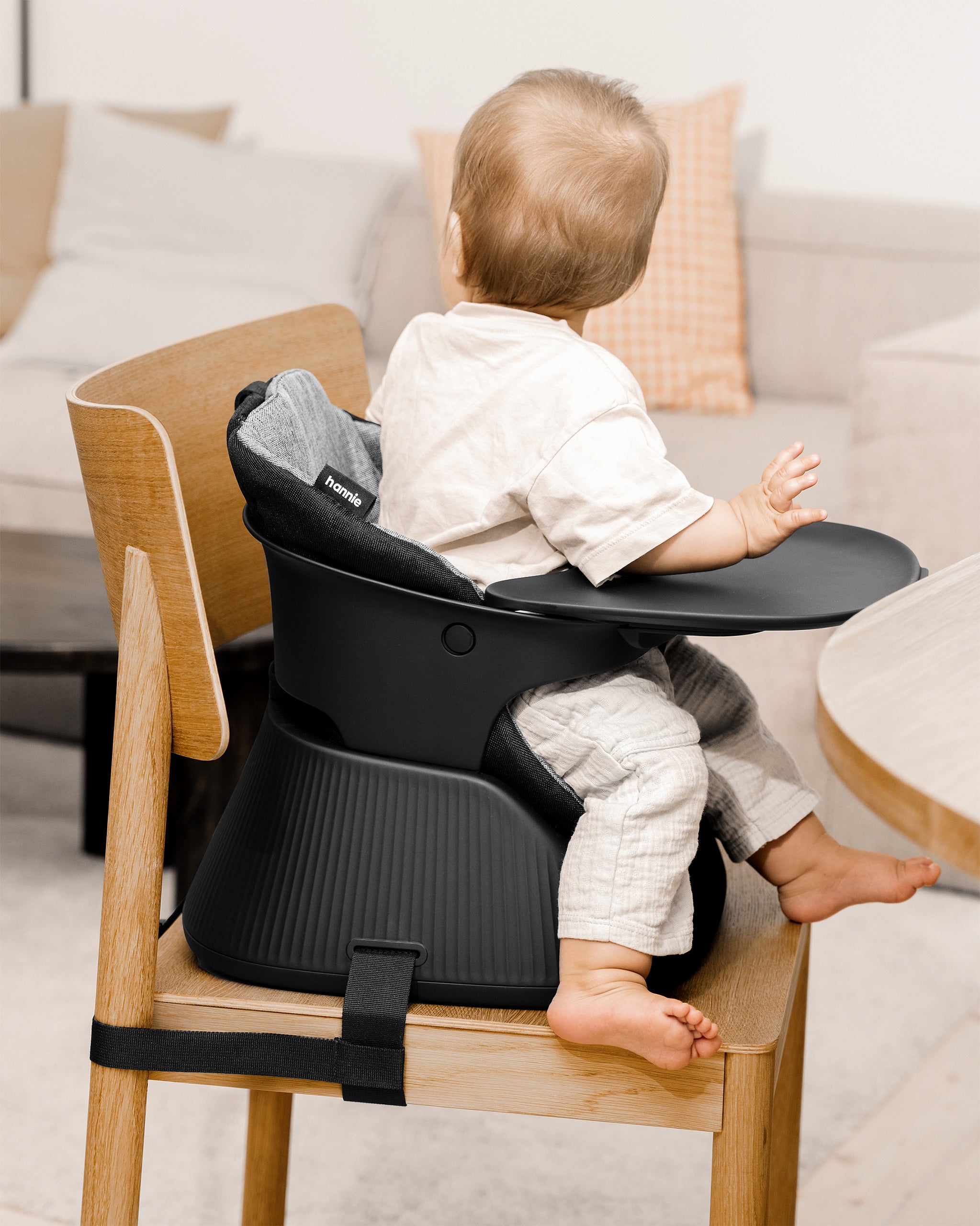 Premium Portable High Chair - Charcoal Black | Hannie