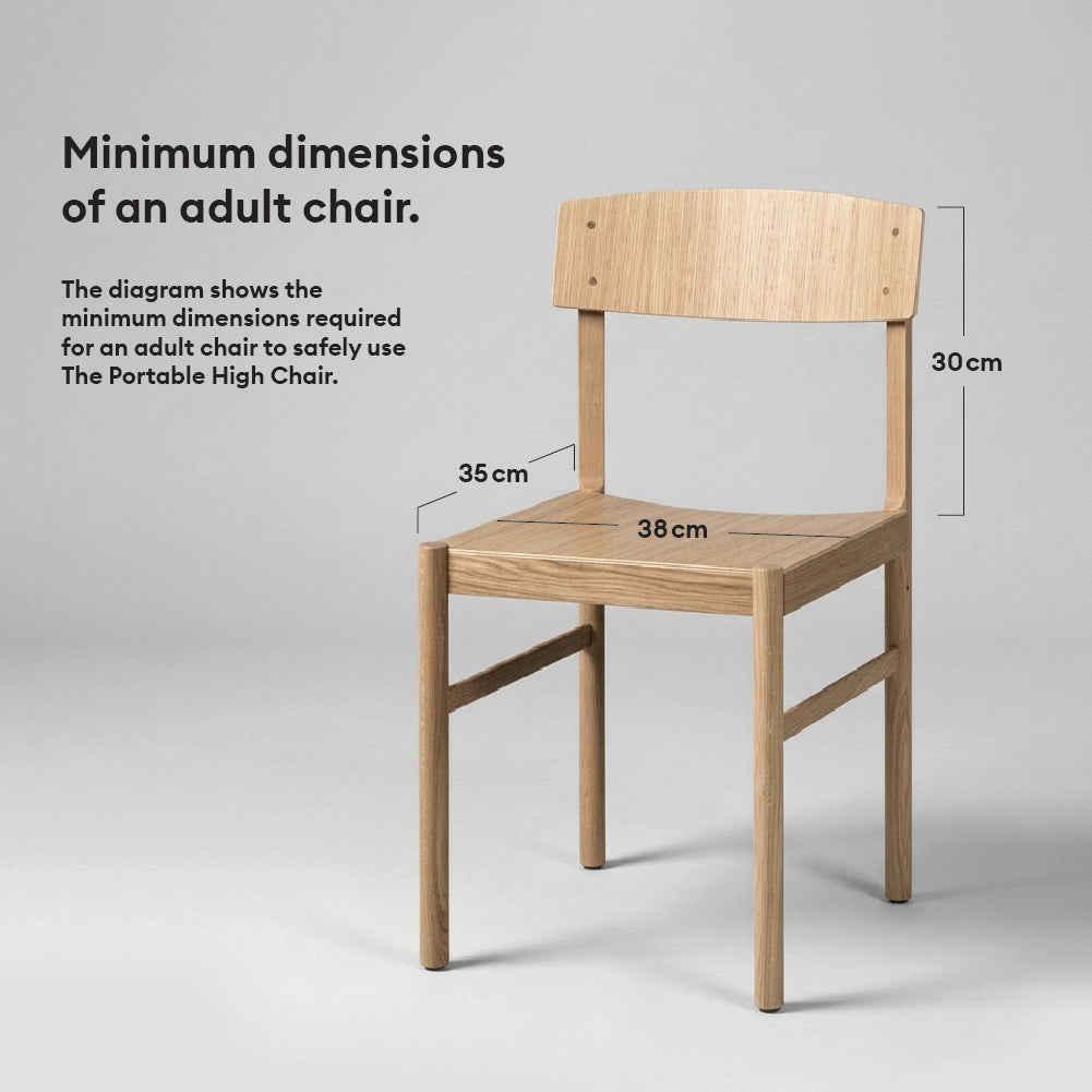 Premium Portable High Chair - Charcoal Black | Hannie